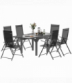 Versatile Seven-Piece Dining Set with Expandable Table for 4-6 People