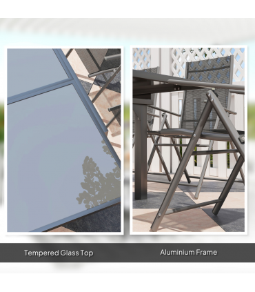 Versatile Seven-Piece Dining Set with Expandable Table for 4-6 People