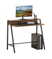 Writing Desk Computer Workstation Storage Shelf Color Rustic Brown
