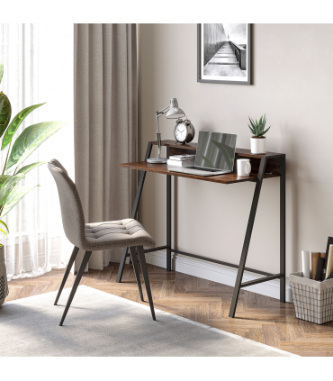 Writing Desk Computer Workstation Storage Shelf Color Rustic Brown