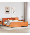 vidaXL Bed Frame without Mattress Wax Brown 180x200 cm Super King Solid Wood Pine