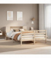 vidaXL Bookcase Bed without Mattress 135x190 cm Double Solid Wood Pine