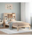 vidaXL Bookcase Bed without Mattress 90x190cm Solid Wood Pine