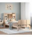 vidaXL Bookcase Bed without Mattress 90x190cm Solid Wood Pine