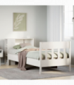 vidaXL Bookcase Bed without Mattress White 100x200cm Solid Wood Pine