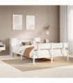 vidaXL Bookcase Bed without Mattress White 160x200 cm Solid Wood Pine