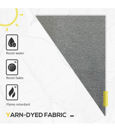 Outsunny 5 PCs Rattan Garden Furniture Set with Glass Coffee Table Dark Grey