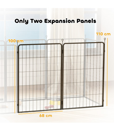 Foldable Steel Pet Enclosure - Secure Space for Pets - Versatile Design