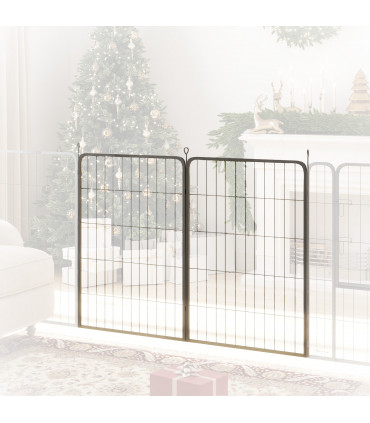 Foldable Steel Pet Enclosure - Secure Space for Pets - Versatile Design