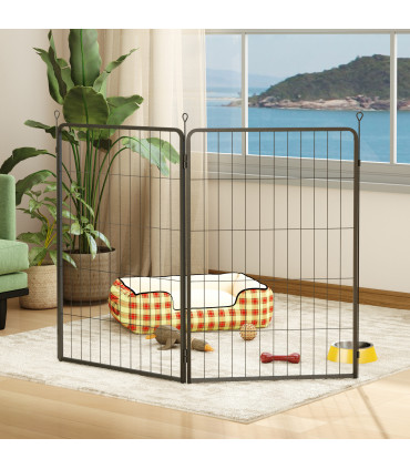 Foldable Steel Pet Enclosure - Secure Space for Pets - Versatile Design