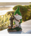 Outdoor Patio Yard Lawn Decoration Resin Statue Solar Lights Gnome Garden Ornaments Statues