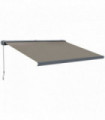 Outsunny 4x3(m) Full Cassette Electric Awning, Aluminium Frame, Light Grey