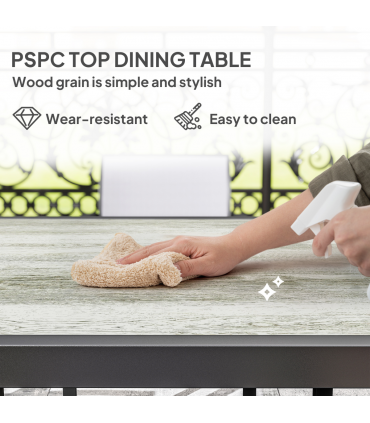 Outsunny 5 Piece Garden Furniture Set with 4 Stackable Armchairs, Grey