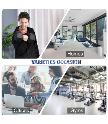 17.5KG Single Rubber Hex Dumbbell Portable Hand Weights Home Gym HOMCOM