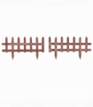 Outsunny Pack of 12 Wooden Plant Border Fence Garden Fixed Picket Fence Brown