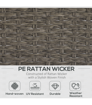 Outsunny 5 Pieces Outdoor Patio Furniture Set Wicker Conversation Set Blue