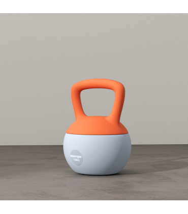 SPORTNOW 10KG Kettlebell w/ Soft Body and Non-Slip Handle, Orange and Grey