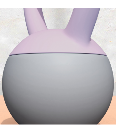 SPORTNOW 10KG Kettlebell w/ Soft Body and Non-Slip Handle, Purple and Grey