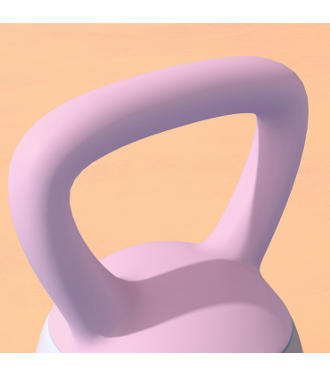 SPORTNOW 10KG Kettlebell w/ Soft Body and Non-Slip Handle, Purple and Grey