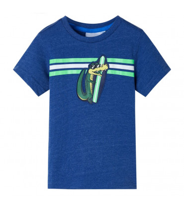 Kids' T-shirt Dark Blue Melange 104