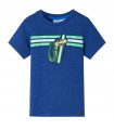 Kids' T-shirt Dark Blue Melange 116