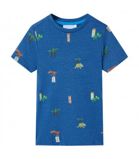 Kids' T-shirt Dark Blue Melange 116