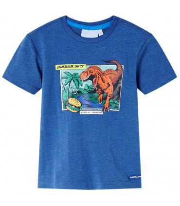 Kids' T-shirt Dark Blue Melange 128