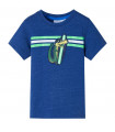 Kids' T-shirt Dark Blue Melange 128