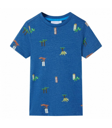 Kids' T-shirt Dark Blue Melange 140