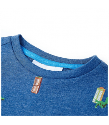 Kids' T-shirt Dark Blue Melange 140