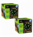 2X 28cm Solar Topiary Ball GREEN