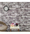 3D Wall Panels with Light Grey Brick Design 10 pcs EPS