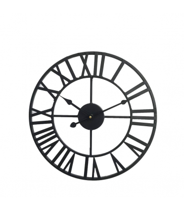 Wall Clock 60CM Roman Metal Aged Metal Skeleton Vintage Look Distressed Frame