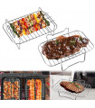 6PCS Air Fryer Rack Stainless Steel Double Basket Grill Kitchenware Accessories