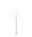 6ft Artificial White Birch Tree Light  96 Warm White Pre-Lit LED Light HOMCOM