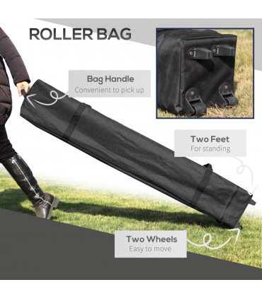 Outsunny 5 x 3(m) Pop Up Gazebo, Instant Shelter with Extend Dual Awning, Grey