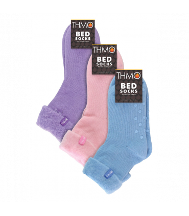 THMO - Ladies 3 Pack Slipper Bed Socks (4-8 / Assorted)