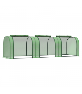 Tunnel Greenhouse Green Grow House Steel Frame Garden Backyard w/ Zipped Doors
