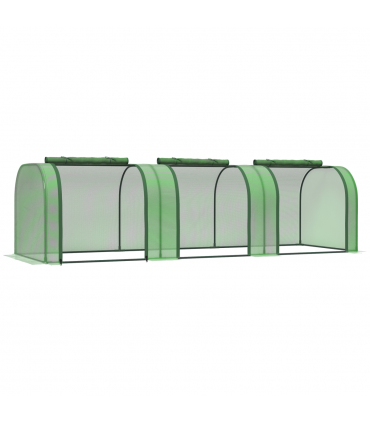 Tunnel Greenhouse Green Grow House Steel Frame Garden Backyard w/ Zipped Doors