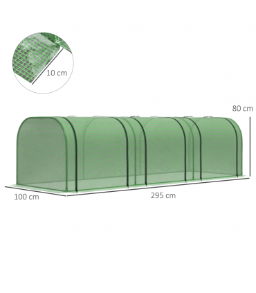 Tunnel Greenhouse Green Grow House Steel Frame Garden Backyard w/ Zipped Doors