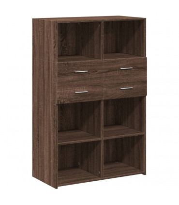 vidaXL Highboard Brown Oak 80x42.5x124 cm Engineered Wood