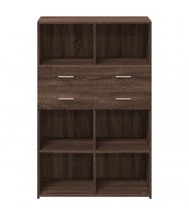 vidaXL Highboard Brown Oak 80x42.5x124 cm Engineered Wood