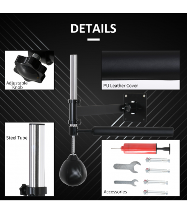 HOMCOM Adjustable Speed Bag Wall Mount, Boxing Equipment