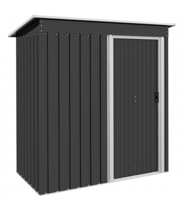 Outsunny 5 x 3ft Garden Storage Shed Sliding Door Sloped Roof Tool Black