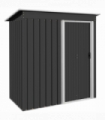 Outsunny 5 x 3ft Garden Storage Shed Sliding Door Sloped Roof Tool Black
