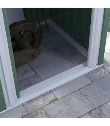 Outsunny 5 x 3ft Garden Storage Shed Sliding Door Sloped Roof Tool Green