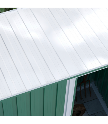 Outsunny 5 x 3ft Garden Storage Shed Sliding Door Sloped Roof Tool Green