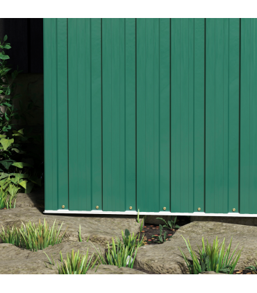 Outsunny 5 x 3ft Garden Storage Shed Sliding Door Sloped Roof Tool Green