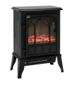 Electric Fireplace Heater Freestanding Stove with LED Flame Effect