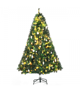 1.8m 6ft Pre-Lit Artificial Christmas Tree 200 LED  Tree Decorative Balls Stand